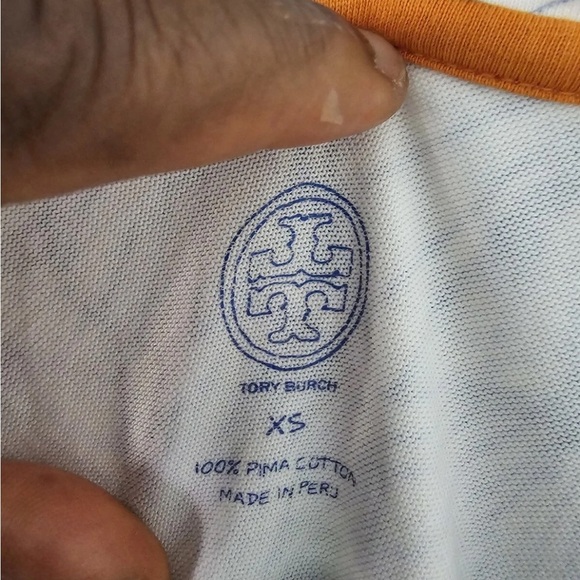 Tory Burch Dress Women XS Kaley White Blue Ellora  Sleeveless Layered  Excellent - Picture 7 of 9